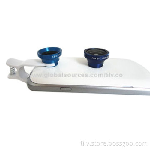 Clip mobile phone lens with fisheye wide and angle lens for iPhone